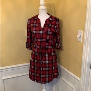 Lily Rose Flannel Plaid Dress